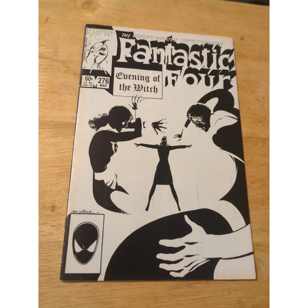 RARE 1984 Marvel Comic Fantastic Four #276 Iconic Black & White Cover!